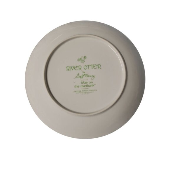 Geoff Mowery Forest Collectors Plate River Otter May 1984 Limit First Edition 9" - Picture 3 of 4